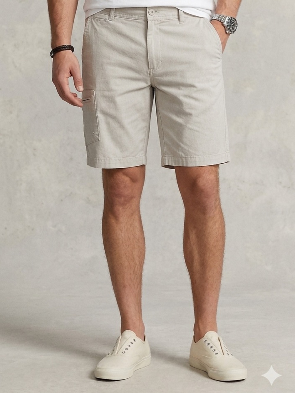 Burnside Light Tan Cargo Shorts for Men's Size 32